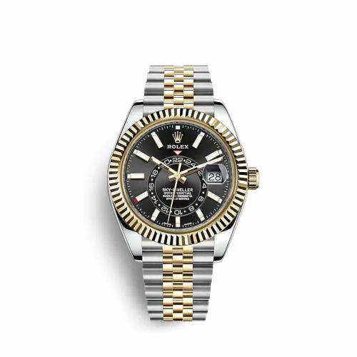 Rolex Sky-Dweller Stainless Steel / Yellow Gold / Black / Jubilee 326933-0005 (M326933-0005)